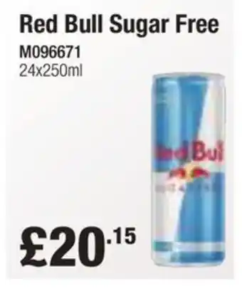 Booker Wholesale Red Bull Sugar Free offer