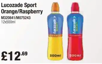 Booker Wholesale Lucozade Sport Orange/Raspberry offer