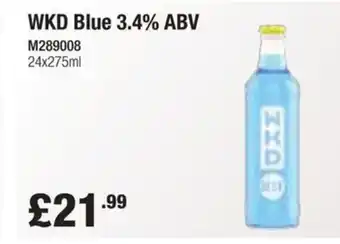 Booker Wholesale WKD Blue 3.4% ABV offer