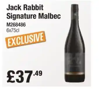 Booker Wholesale Jack Rabbit Signature Malbec offer