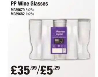 Booker Wholesale PP Wine Glasses offer