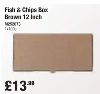 Booker Wholesale Fish & Chips Box Brown 12 Inch offer