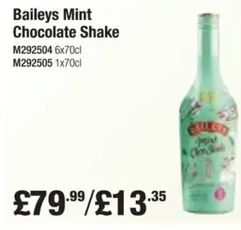 Booker Wholesale Baileys Mint Chocolate Shake offer