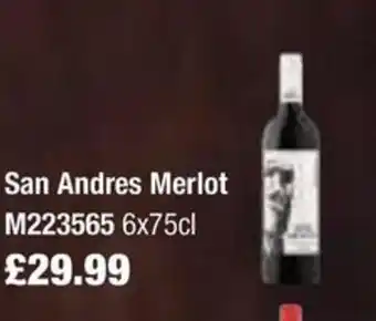 Booker Wholesale San Andres Merlot offer