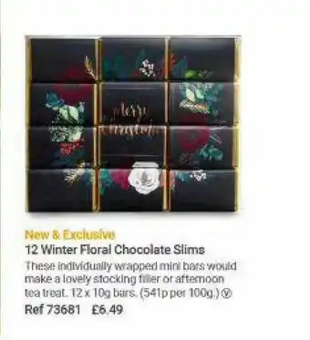 Lakeland 12 Winter Floral Chocolate Slims offer