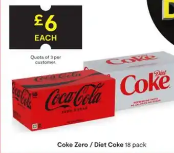 SuperValu Coke Zero / Diet Coke 18 pack offer