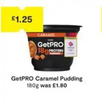 SuperValu GetPRO Caramel Pudding 180g offer