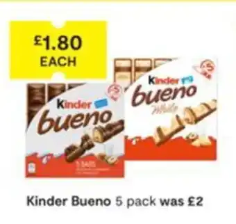 SuperValu Kinder Bueno 5 pack offer