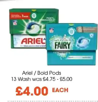 Centra Ariel / Bold Pods 13 Wash offer