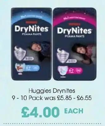 Huggies Drynites 9-10 pack