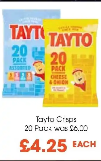 Centra Tayto Crisps 20 Pack offer