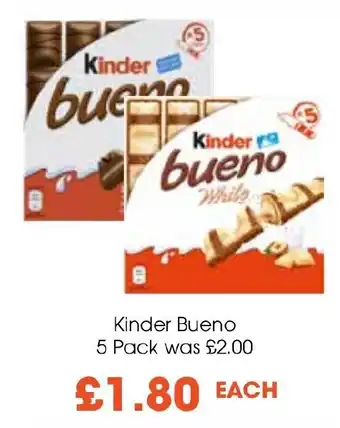 Centra Kinder Bueno 5 Pack offer