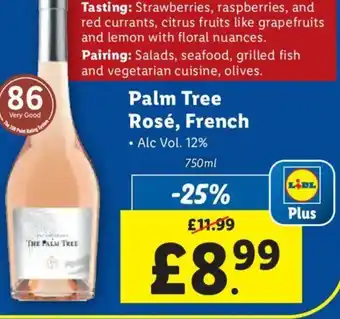 Lidl Palm Tree Rosé, French offer