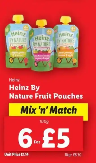 Lidl Heinz By Nature Fruit Pouches offer