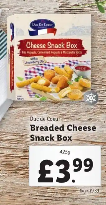 Lidl Duc de Coeur Breaded Cheese Snack Box offer