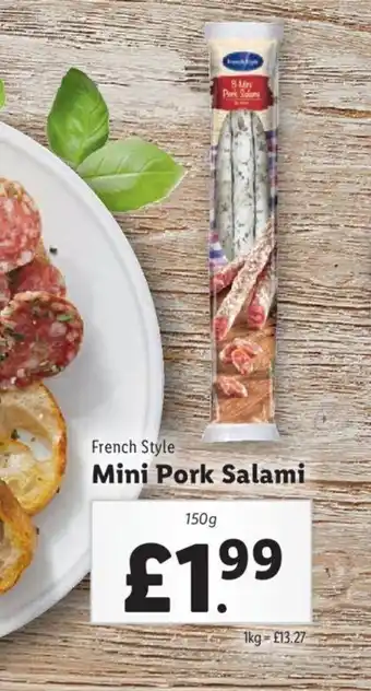 Lidl French Style Mini Pork Salami offer