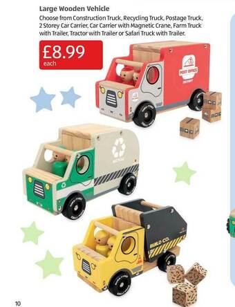 Aldi Large Wooden Vehicle offer