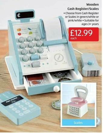 Aldi Wooden Cash Register-scales offer