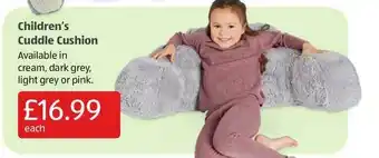 Aldi Children's Cuddle Cushion offer