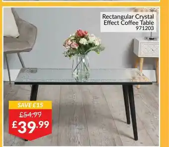 The Range Rectangular Crystal Effect Coffee Table offer