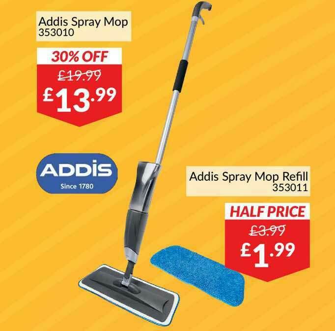 Addis Spray Mop, Addis Spray Mop Refill offer at The Range