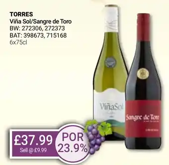 Bestway TORRES Viña Sol/Sangre de Toro offer