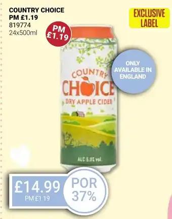 Bestway COUNTRY CHOICE offer