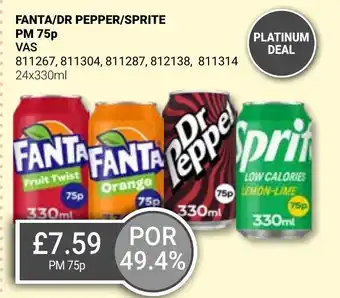 Bestway FANTA/DR PEPPER/SPRITE offer