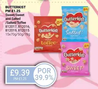 Bestway BUTTERKIST Sweet/Sweet and Salted /Salted/Toffee offer