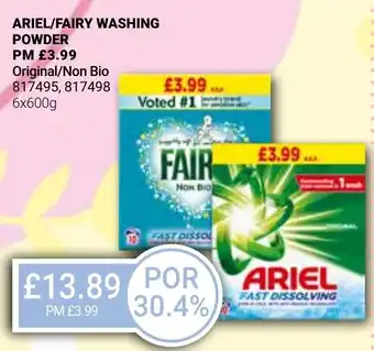 Bestway ARIEL/FAIRY WASHING POWDER offer