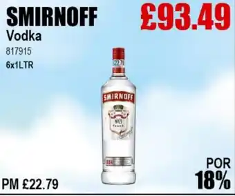 Bestway SMIRNOFF Vodka offer