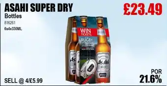 Bestway ASAHI SUPER DRY Bottles offer