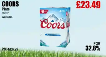 Bestway COORS Pints offer