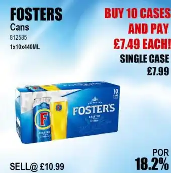 Bestway FOSTERS Cans offer