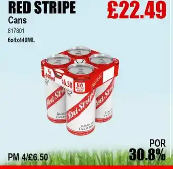 Bestway RED STRIPE Cans offer