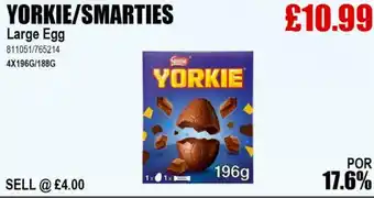 Bestway YORKIE/SMARTIES Large Egg offer