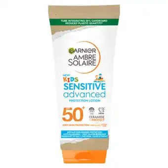 Asda Garnier Ambre Solaire SPF 50+ Sensitive Advanced Kids Lotion offer