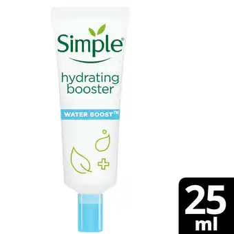 Sainsbury's Simple Water Boost Hydrating Booster 25ml offer