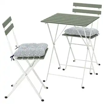 IKEA TÄrnÖ Table+2 chairs, outdoor, white/green/klösan blue offer