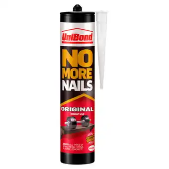 Asda UniBond No More Nails Grab Adhesive Original Cartridge 365g offer