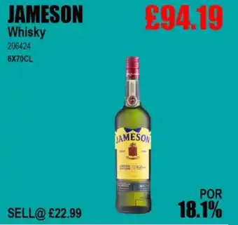 Bestway JAMESON Whisky offer