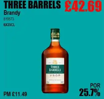 Bestway THREE BARRELS Brandy offer