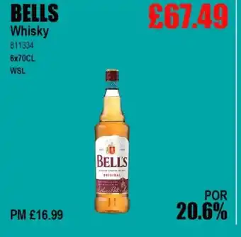 Bestway BELLS Whisky offer