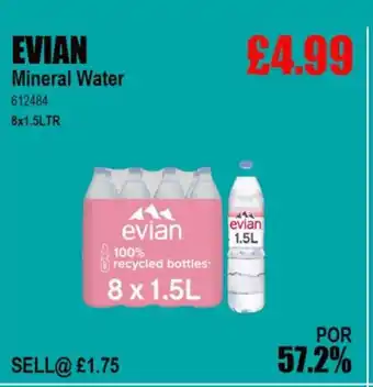Bestway EVIAN Mineral Water offer