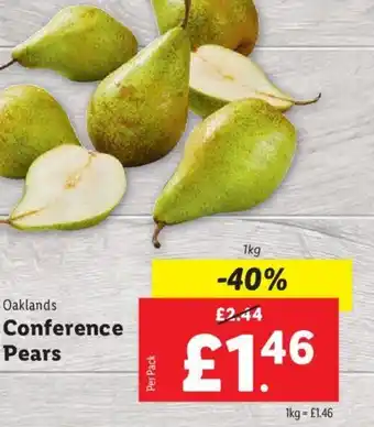 Lidl Oaklands Conference Pears offer