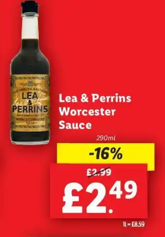 Lidl Lea & Perrins Worcester Sauce offer