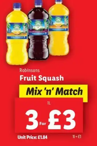 Lidl Robinsons Fruit Squash offer