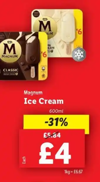 Lidl Magnum Ice Cream offer