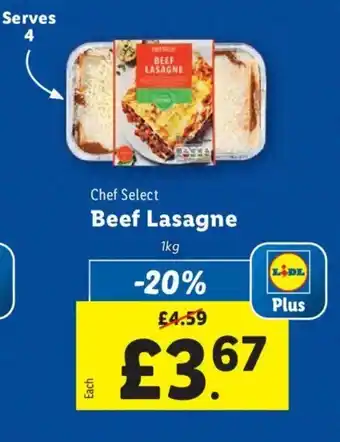 Lidl Chef Select Beef Lasagne offer