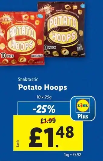 Lidl Snaktastic Potato Hoops offer